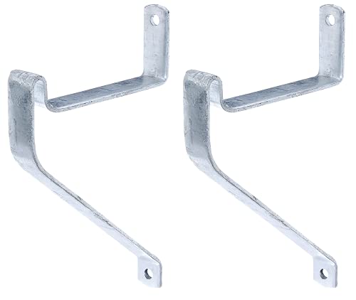 Alberts 800888 Leiterhaken | abgewinkelt | feuerverzinkt | Tiefe 150 mm | Höhe 275 mm | 2er Set von Alberts