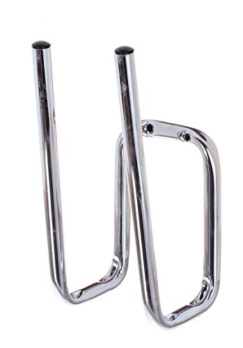 Stiefelhalter, abgewinkelt, für ein Paar Stiefel, verzinkter Stahl, Ø12 mm, B x H x T 90 x 120 x 60 mm, Halter: 200 mm von Alberts