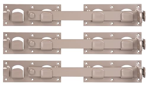 Alberts 821180 DURAVIS® Doppeltorüberwurf | perlbeige duplexbeschichtet RAL 1035 | Größe 423 x 70 mm | 3er Set von Alberts