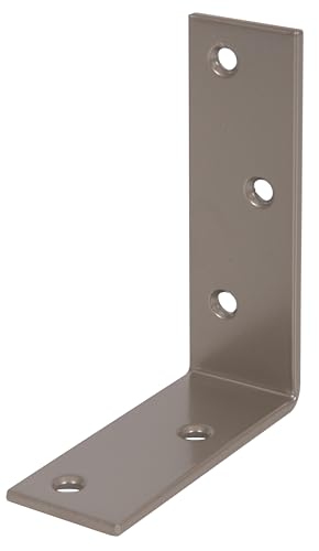 Alberts 821418 DURAVIS® Balkenwinkel | ungleichschenklig | perlbeige duplexbeschichtet RAL 1035 | Größe 75 x 100 x 30 mm | 50er Set von Alberts