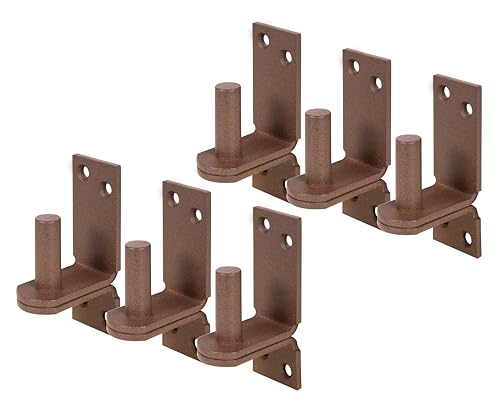 Alberts 822033 DURAVIS® Kloben auf Platte | DII-Haken | rostbraun duplexbeschichtet | Dornmaß Ø16 mm | Platte 113 x 40 mm | 6er Set von Alberts