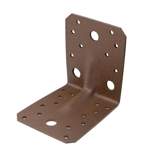 Alberts 822460 DURAVIS Schwerlast-Winkelverbinder mit Sicke, Rostbraun von Alberts