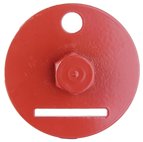 Alberts 831998 Einschraub-Werkzeug für Flechtzaunhalter | zinkphosphatiert, rubinrot RAL 3003 | Ø60 mm | 10er Set von Alberts