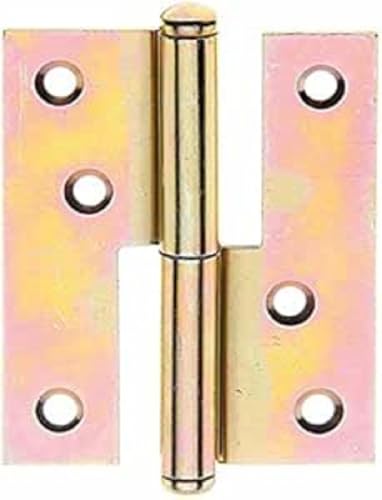 Alberts 847937 Aushebescharnier | links oder rechts | galvanisch gelb verzinkt | 80 x 65 mm | 20er Set von Alberts