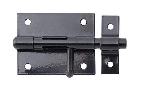 Alberts 863371 Bolzenriegel | mit rundem Griff und befestigter Schlaufe | schwarz kunststoffbeschichtet | Platte 70 x 57 mm | Bolzen-Ø 9,5 mm | Gesamtlänge 100 mm | 10er Set Alberts 863371 Bolzenriegel | mit rundem Griff und befestigter Schlaufe | schwarz kunststoffbeschichtet | Platte 70 x 57 mm | Bolzen-Ø 9,5 mm | Gesamtlänge 100 mm | 10er Set von Alberts