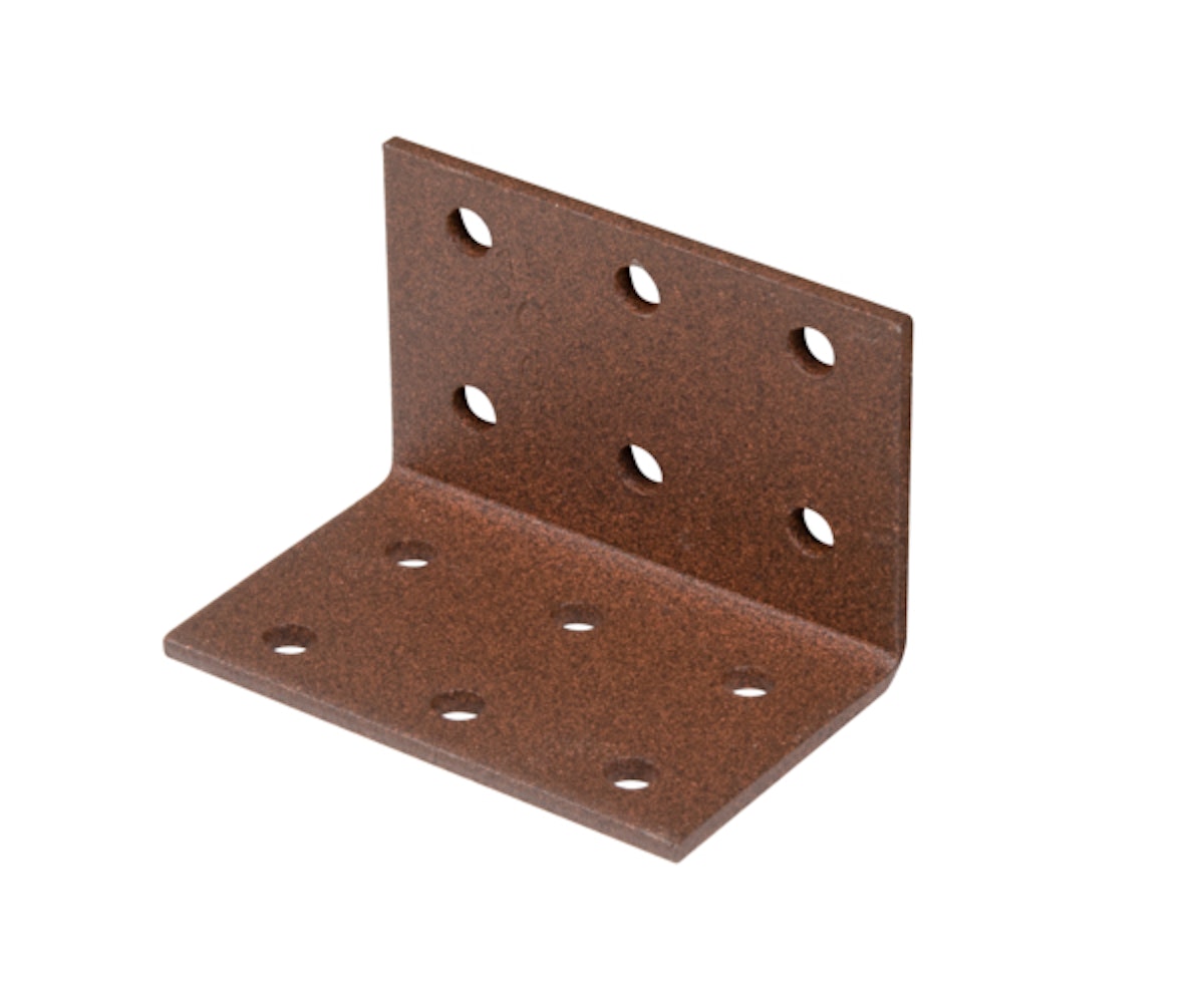 Alberts DURAVIS® Lochplattenwinkel 40x40x60mm Rostbraun von Alberts
