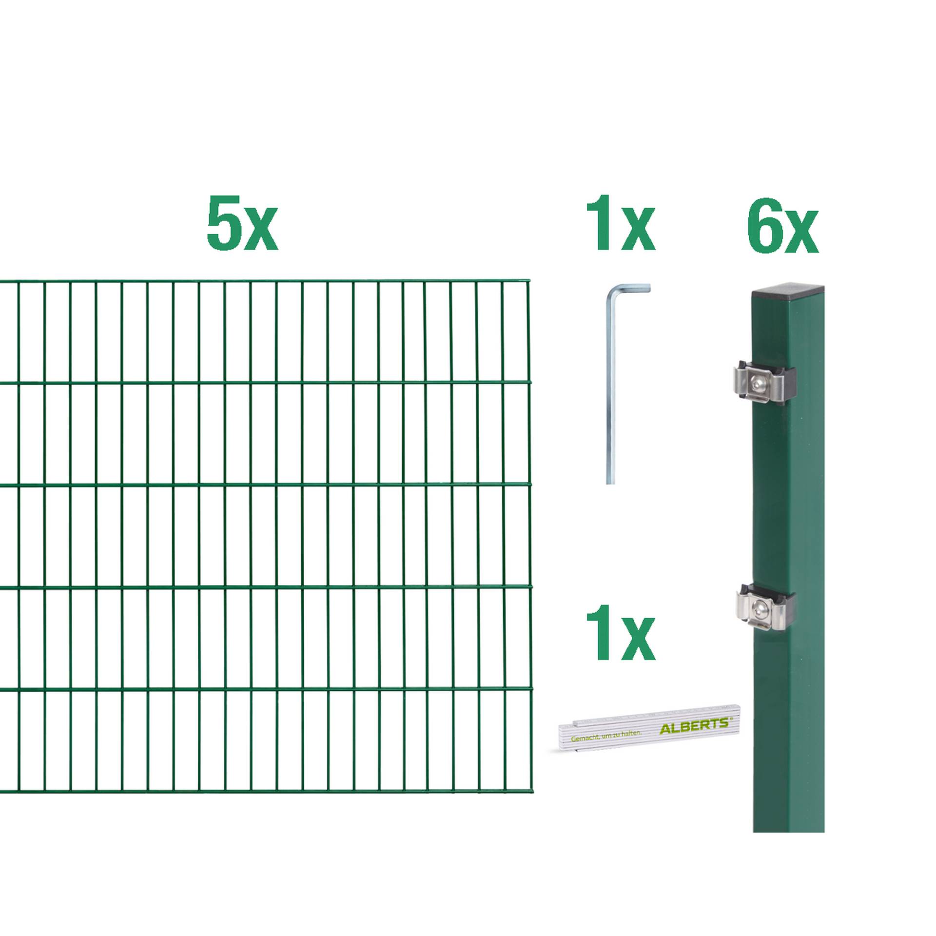 Alberts Doppelstabmatten-Set grün 80 x 1000 cm Alberts Doppelstabmatten-Set grün 80 x 1000 cm von Alberts