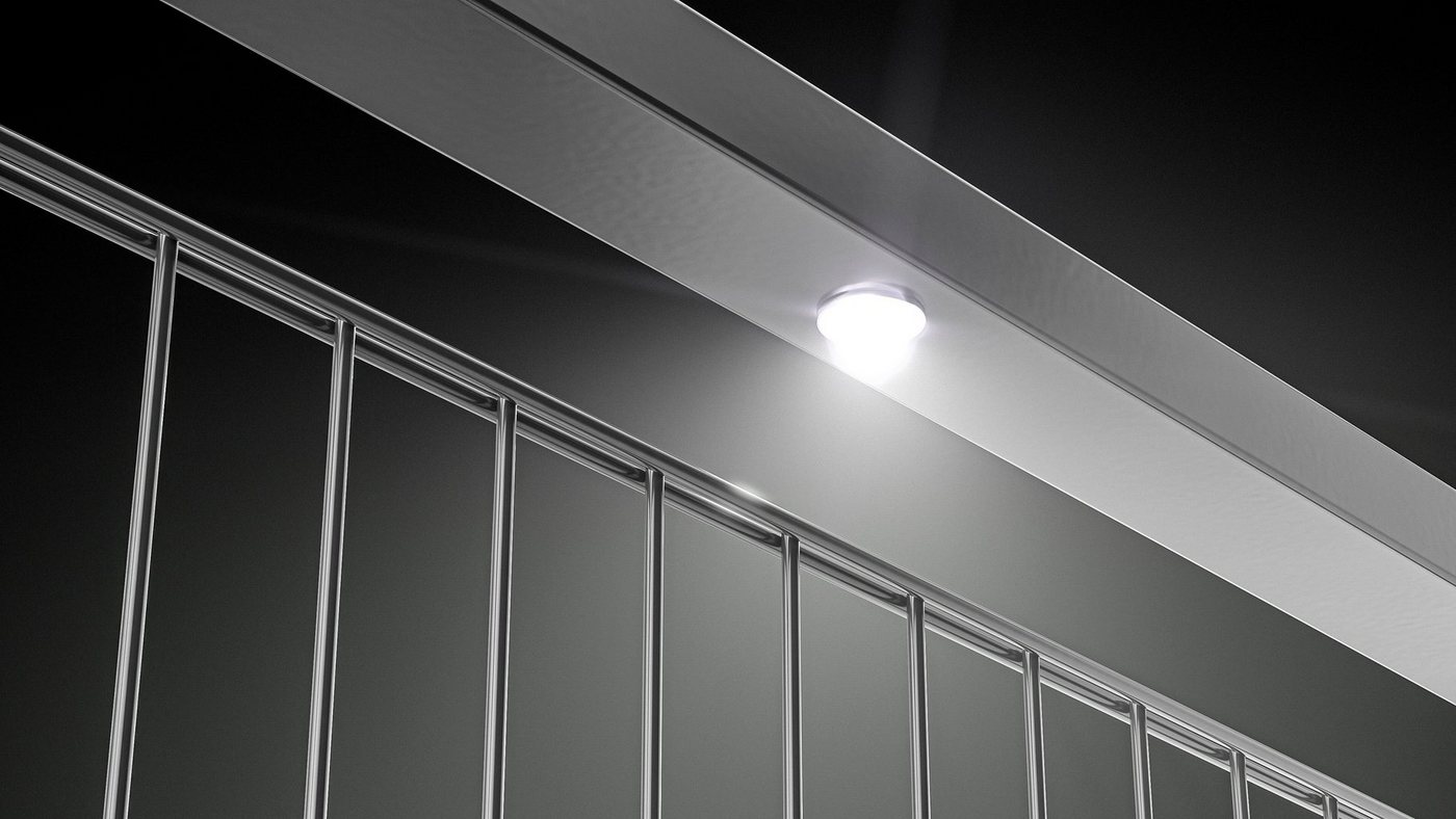 Alberts LED Einbauleuchte Lichtsystem Highlight, LED fest integriert, aufsteckbar, mit 8 Leuchtmitteln für 8 m Zaunlänge von Alberts