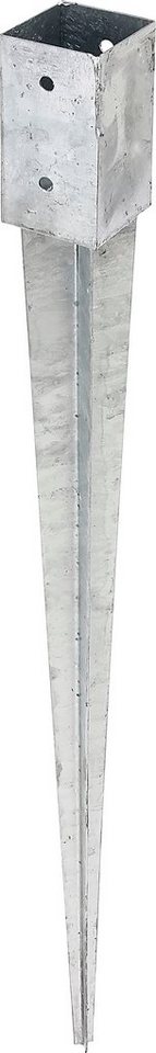 Alberts Einschlag-Bodenhülse, zum Eindrehen, (Set, 2-St), feuerverzinkt, 71 x 71 mm, Gesamtlänge 900 mm von Alberts