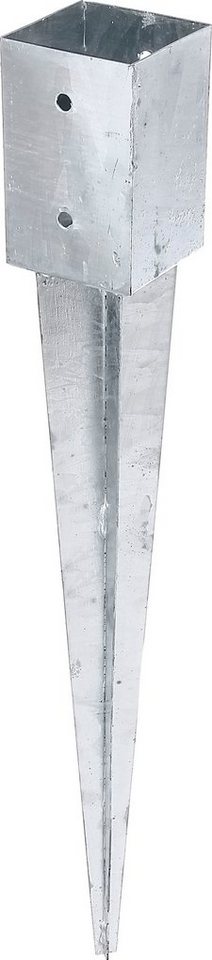 Alberts Einschlag-Bodenhülse, zum Eindrehen, (Set, 3-St), feuerverzinkt, 91 x 91 mm, Gesamtlänge 750 mm von Alberts