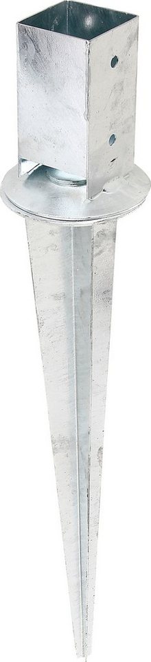 Alberts Einschlag-Bodenhülse, zum Einschlagen, (Set, 2-St), feuerverzinkt, 71 x 71 mm, Gesamtlänge 750 mm von Alberts