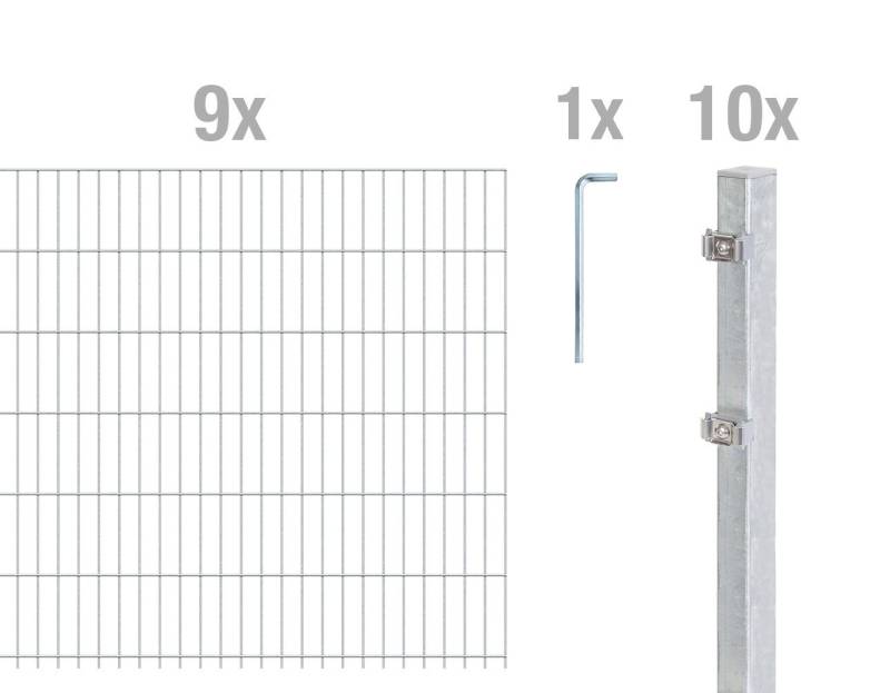 Alberts Einstabmattenzaun DSM-Set,Klemm.6/5/6fvz2500x1830/22,5, Doppelstabmattenzaun 6-5-6, 2,5 m Matte, Höhe 83-203 cm, Länge 10-30 m Alberts Einstabmattenzaun DSM-Set,Klemm.6/5/6fvz2500x1830/22,5, Doppelstabmattenzaun 6-5-6, 2,5 m Matte, Höhe 83-203 cm, Länge 10-30 m von Alberts