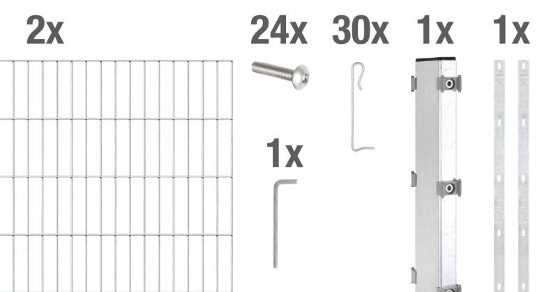 Alberts Gabionen Anbauset Step² 200 x 100 cm feuerverzinkt zA von Alberts