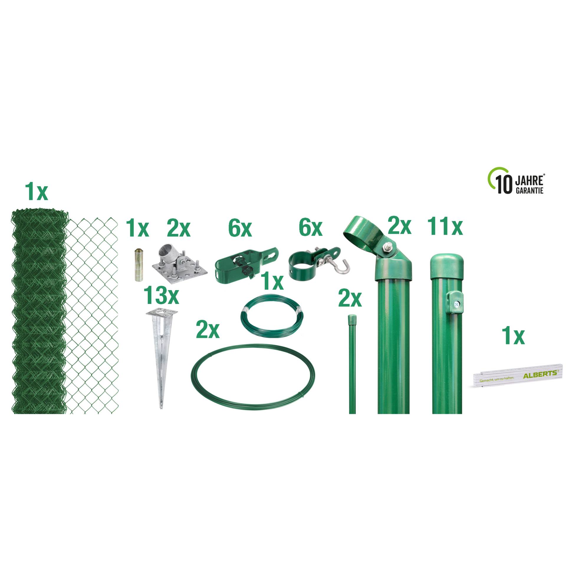 Alberts Maschendrahtgeflecht-Set grün Ø 2,8 mm 125 x 2500 cm Alberts Maschendrahtgeflecht-Set grün Ø 2,8 mm 125 x 2500 cm von Alberts