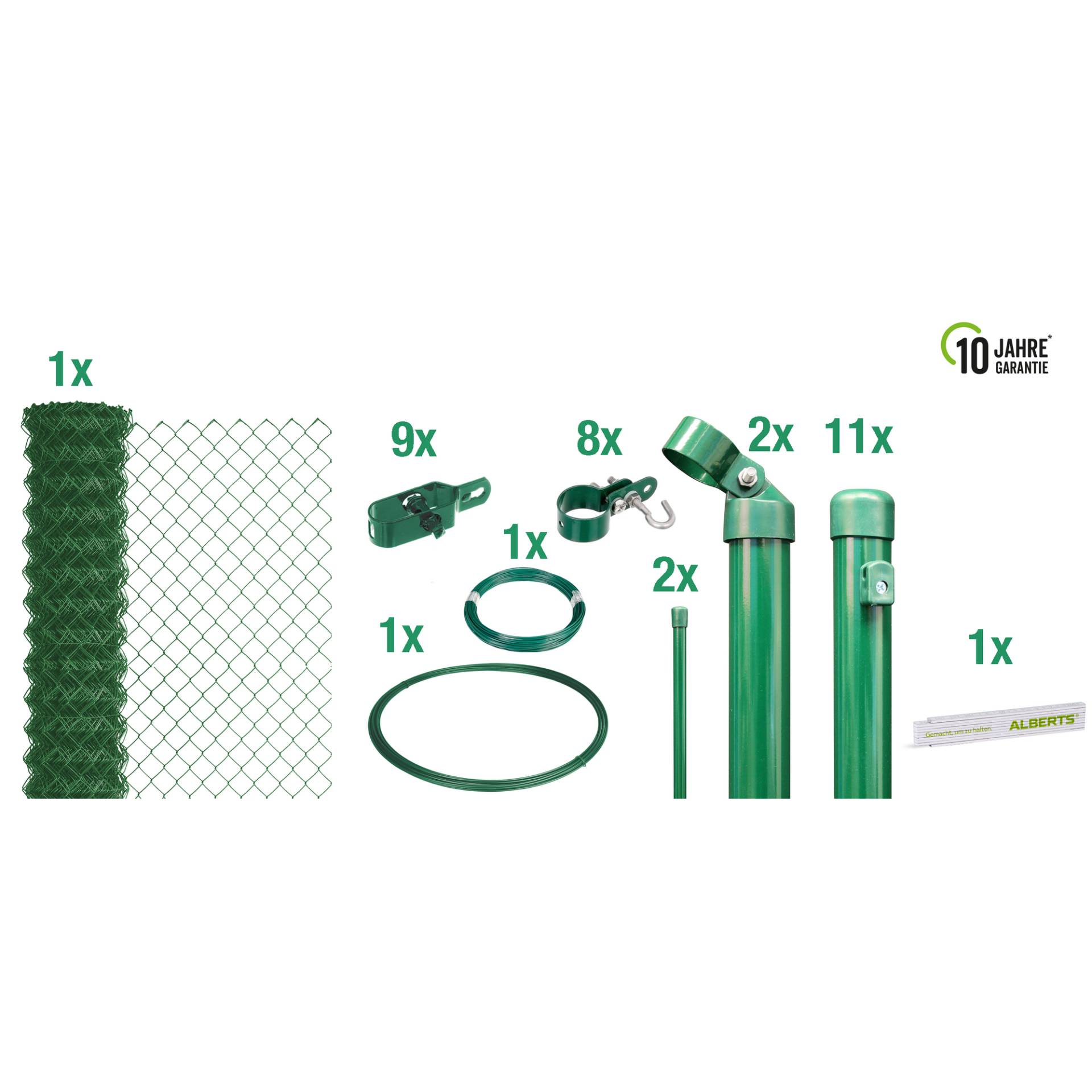 Alberts Maschendrahtgeflecht-Set grün Ø 2,8 mm 200 x 2500 cm Alberts Maschendrahtgeflecht-Set grün Ø 2,8 mm 200 x 2500 cm von Alberts