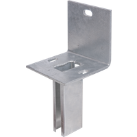 Alberts Pfostenträger für Zaunpfosten 60x40 mm auf L-Randsteinen, Platte 120x120 mm von Alberts