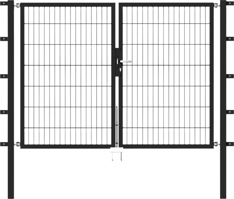 Alberts Stabgitter Doppeltor Flexo 200 x 140 cm 6/5/6 anthrazit zE von Alberts