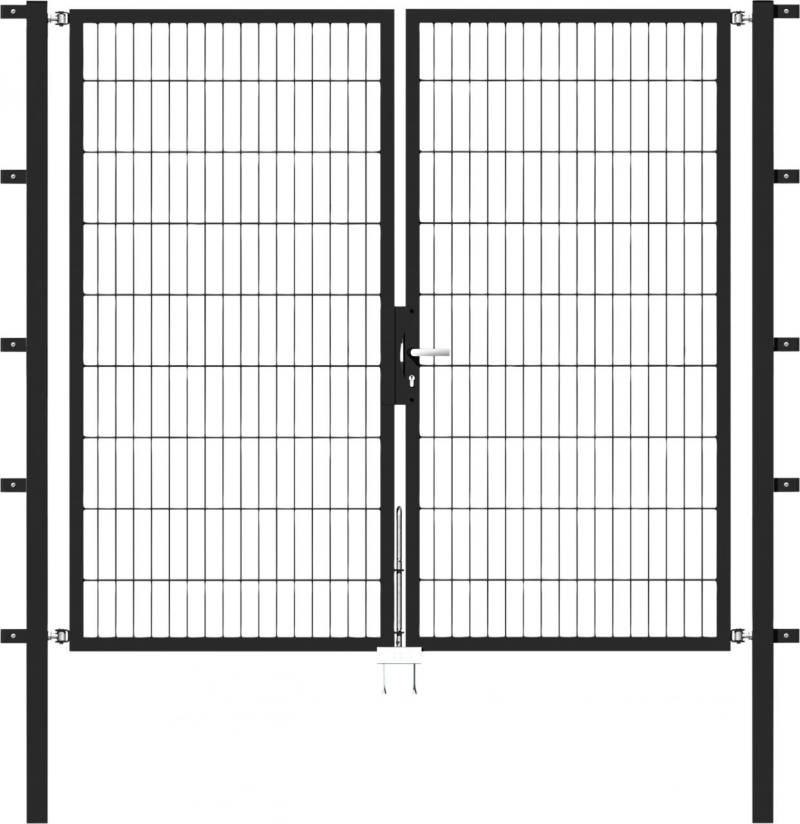 Alberts Stabgitter Doppeltor Flexo 200 x 180 cm anthrazit zE von Alberts