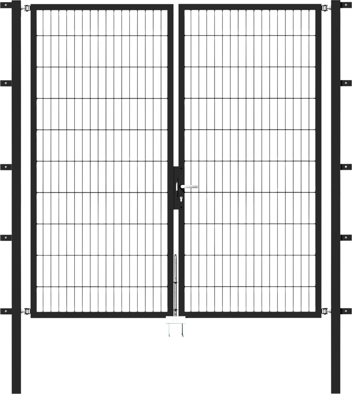 Alberts Stabgitter Doppeltor Flexo 200 x 200 cm 6/5/6 anthrazit zE von Alberts