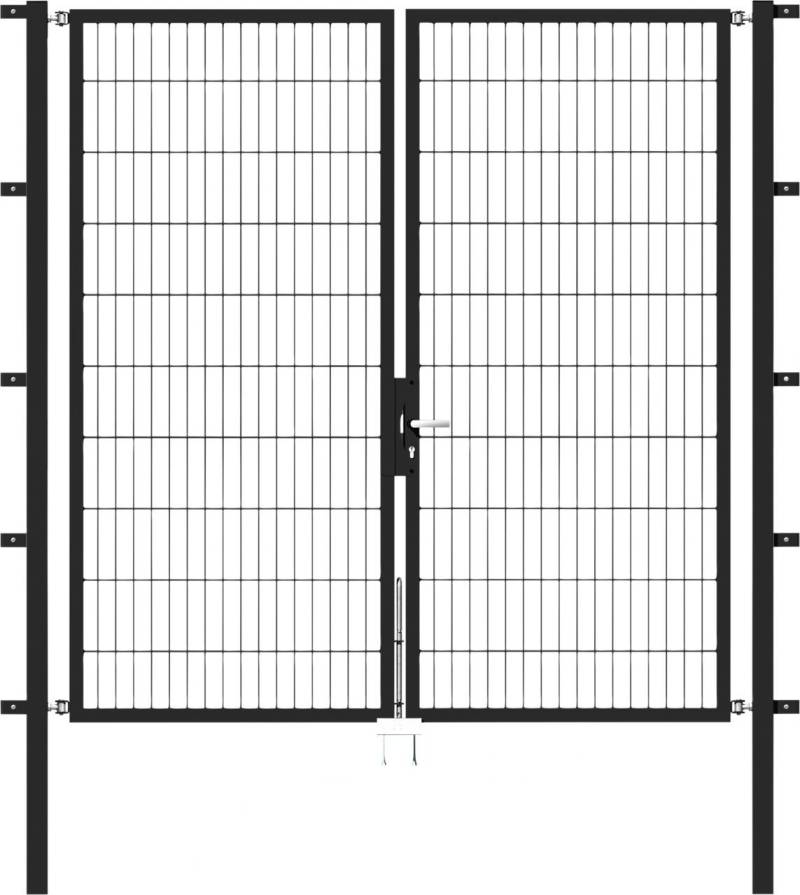 Alberts Stabgitter Doppeltor Flexo 200 x 200 cm 6/5/6 anthrazit zE von Alberts