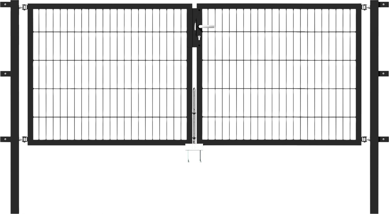 Alberts Stabgitter Doppeltor Flexo 250 x 100 cm 6/5/6 anthrazit zE von Alberts