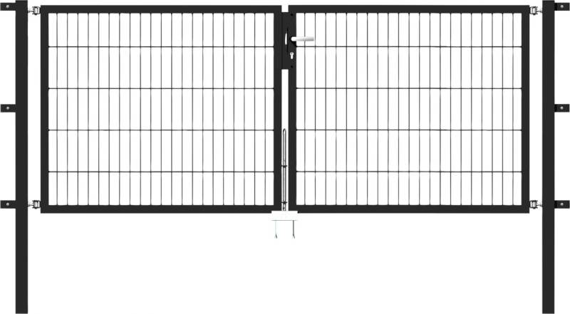 Alberts Stabgitter Doppeltor Flexo 250 x 100 cm 6/5/6 anthrazit zE von Alberts