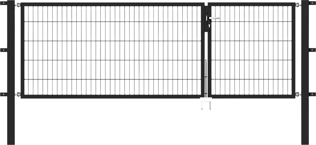 Alberts Stabgitter Doppeltor Flexo 300 x 100 cm 6/5/6 anthrazit zE von Alberts