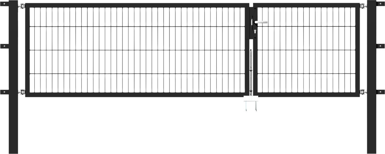 Alberts Stabgitter Doppeltor Flexo 300 x 80 cm 6/5/6 anthrazit zE von Alberts
