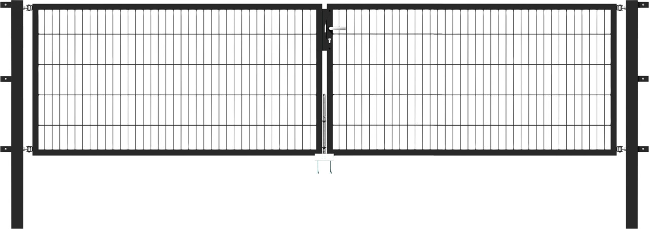 Alberts Stabgitter Doppeltor Flexo 400 x 100 cm 6/5/6 anthrazit zE von Alberts