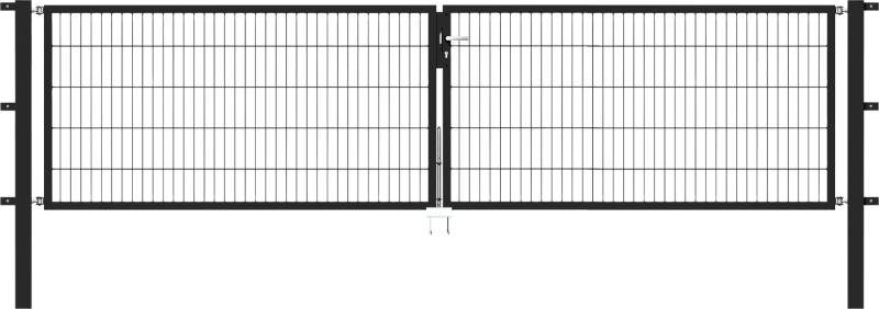Alberts Stabgitter Doppeltor Flexo 400 x 100 cm 6/5/6 anthrazit zE von Alberts