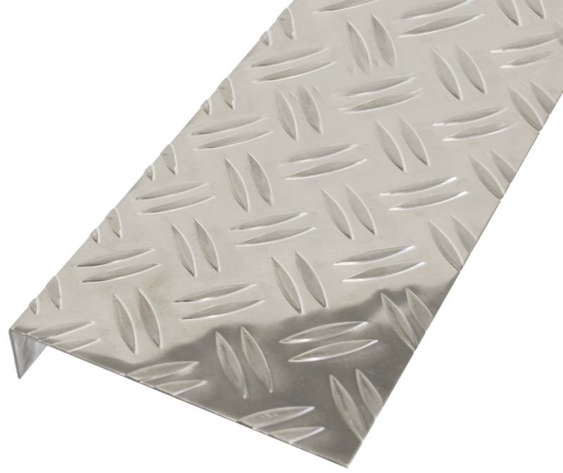 Alberts Strukturblech L-Form Aluminium natur 135 x 30 mm x 1000 mm gekantet Riffel-Prägung von Alberts