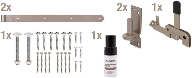 Alberts Torbeschlag DURAVIS® Beschlagssortiment, für Einzeltore, duplexbeschichtet von Alberts