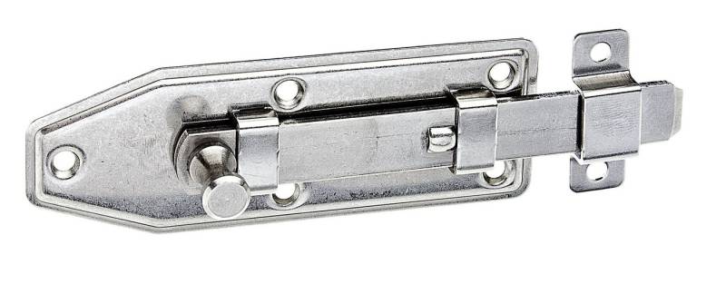 Alberts Türriegel, 112899 Fensterriegel gerade, mit befestigter Schlaufe Edelstahl von Alberts