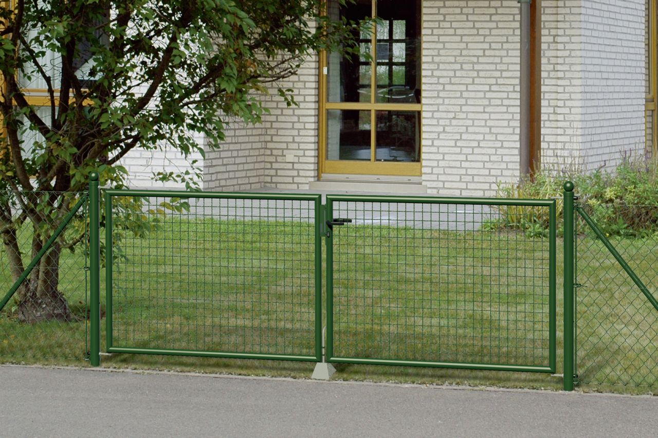 Alberts Wellengitter-Doppeltor 150 x 298,8 cm grün von Alberts