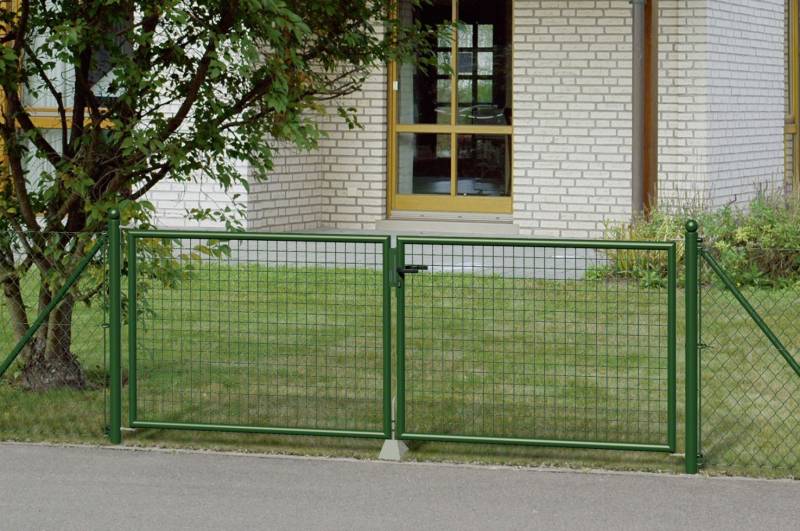 Alberts Wellengitter-Doppeltor 150 x 298,8 cm grün von Alberts