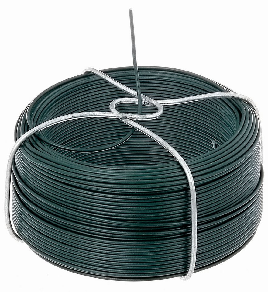 Alberts Zaun Drahtspule, grün,#1,4/50m-Set: 2 Stück, 530549 Drahtspule verzinkt, grün kunststoffbeschichtet Draht-Ø 1 von Alberts