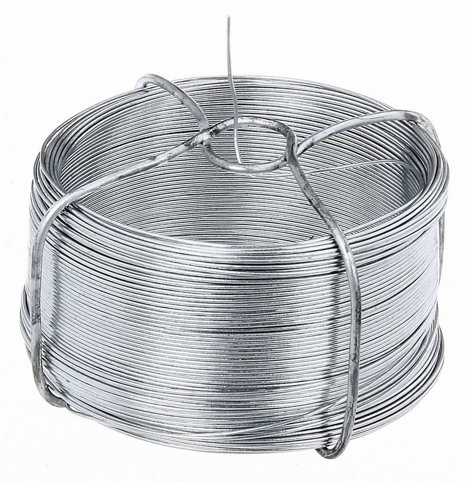 Alberts Zaun Drahtspule, vz,#0,8/50m-Set: 3 Stück, 530440 Drahtspule verzinkt Draht-Ø 0,8 mm Länge 50 m 3er Set von Alberts
