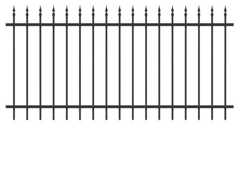 Alberts Zaunelement Chaussee 100 x 200 cm matt schwarz von Alberts
