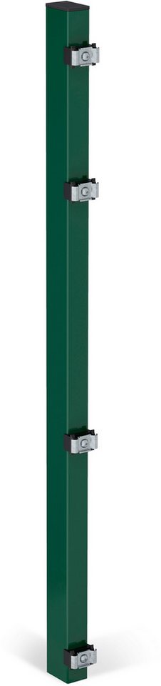 Alberts Zaunpfosten 60x40 mm für Doppelstabmattenzaun, 107,5 cm, zur Befestigung mit Einschlag-Bodenhülse oder Pfostenträger von Alberts