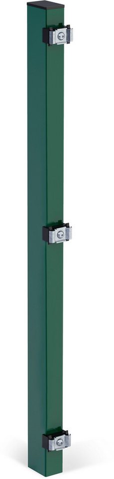 Alberts Zaunpfosten 60x40 mm für Doppelstabmattenzaun, 87,5 cm, zur Befestigung mit Einschlag-Bodenhülse oder Pfostenträger von Alberts