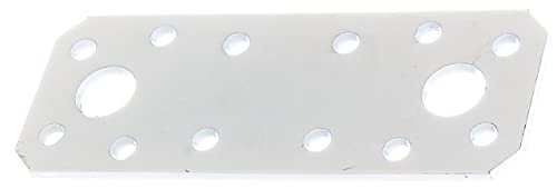 Alberts 330026 Flachverbinder | weiß kunststoffbeschichtet | 96 x 35 mm von Alberts