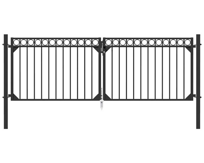 Zaunsystem Circle Doppeltor-anthrazit-1200 mm von Alberts
