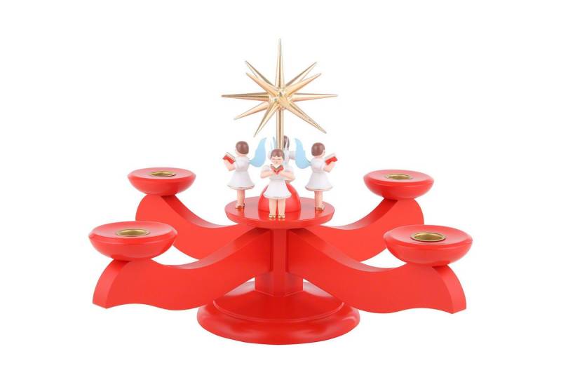 Albin Preissler Schwibbogen Adventsleuchter rot (29x29x26cm) von Albin Preissler von Albin Preissler
