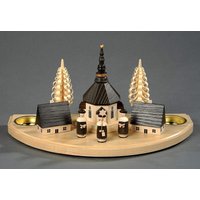 Albin Preissler Teelichthalter "Seiffener Dorf mit Kurrende, Handwerkskunst aus dem Erzgebirge" weihnachtlicher Kerzenhalter aus Eschenholz Albin Preissler Teelichthalter "Seiffener Dorf mit Kurrende, Handwerkskunst aus dem Erzgebirge" weihnachtlicher Kerzenhalter aus Eschenholz von Albin Preissler