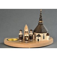 Albin Preissler Teelichthalter "Seiffener Kirche mit Kurrende, Weihnachtsdeko" von Albin Preissler