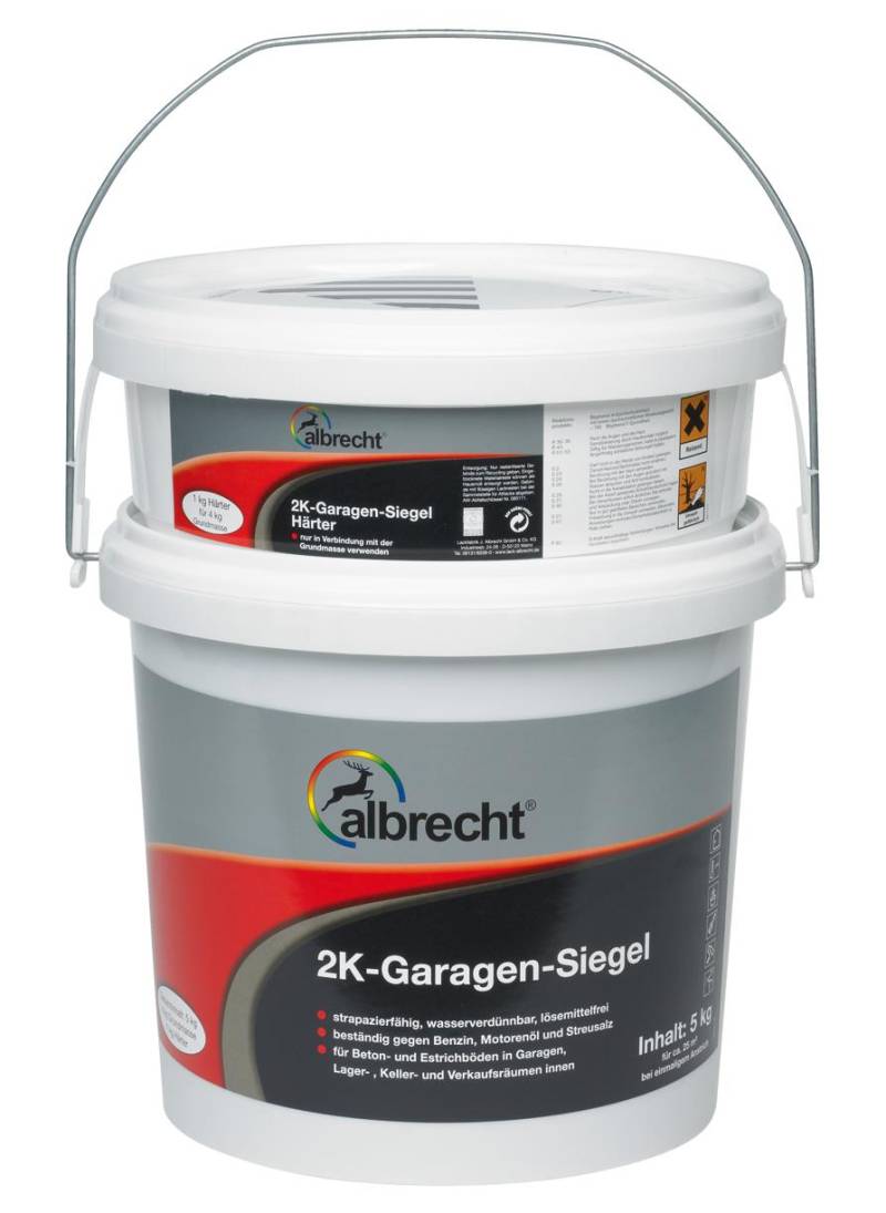 Albrecht 2K-Garagen-Siegel 5 kg RAL 7032 kieselgrau (Epoxidharz) von Albrecht