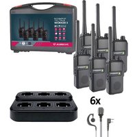 Albrecht 6er Kofferset Tectalk Worker 3 29827 PMR-Funkgerät 6er Set von Albrecht