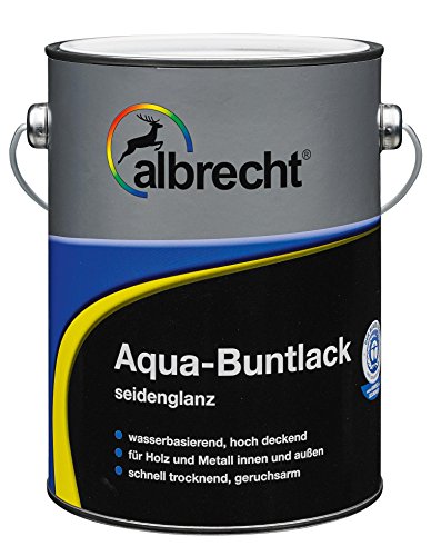 Albrecht Aqua-Buntlack seidenglanz RAL 1021 750 ml, gelb, 3400505950102100750 von Albrecht