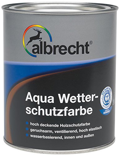 Albrecht Aqua-Wetterschutzfarbe 0401 750 ml, braunbeige, 3400657080040100750 von Albrecht