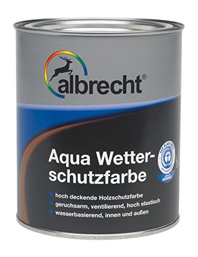 Albrecht Aqua-Wetterschutzfarbe 0403 750 ml, rot, 3400657080040300750 von Albrecht